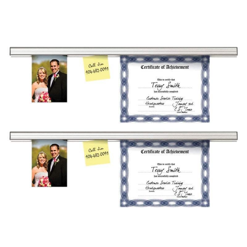GRIP-A-STRIP - Display Rail, 9 Inch, Satin, Medium Size, Pack of 2