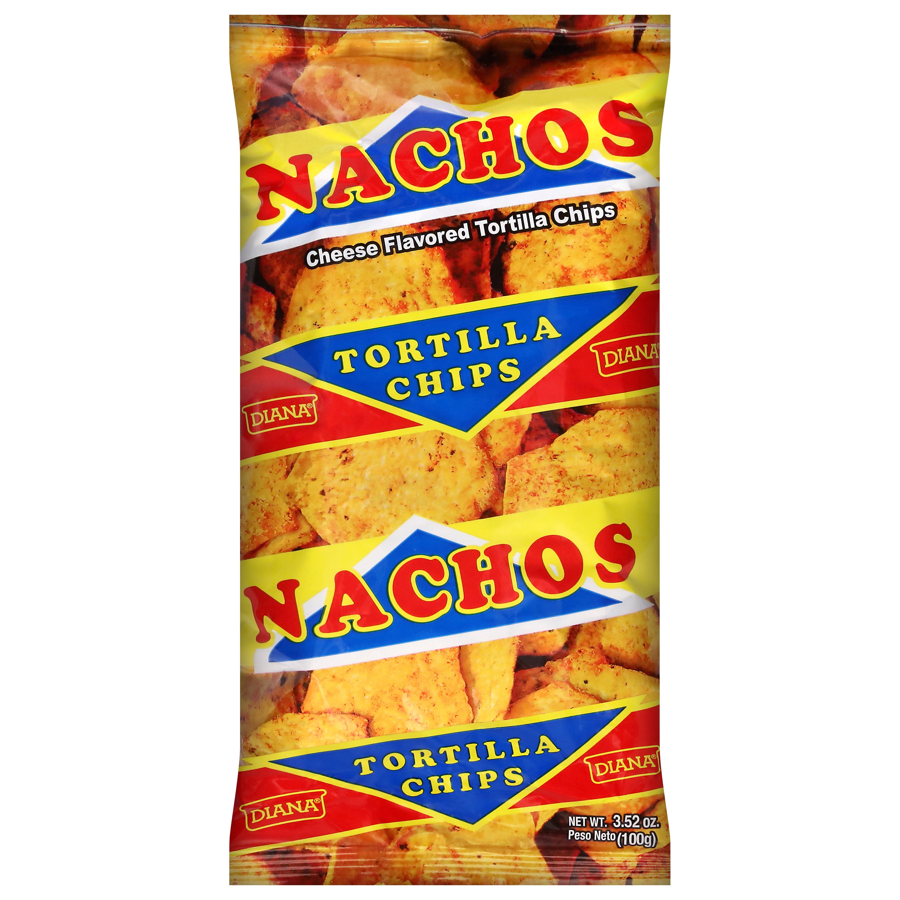 Diana Nachos Cheese Flavored Tortilla Chips 3.52 oz - Case of 24