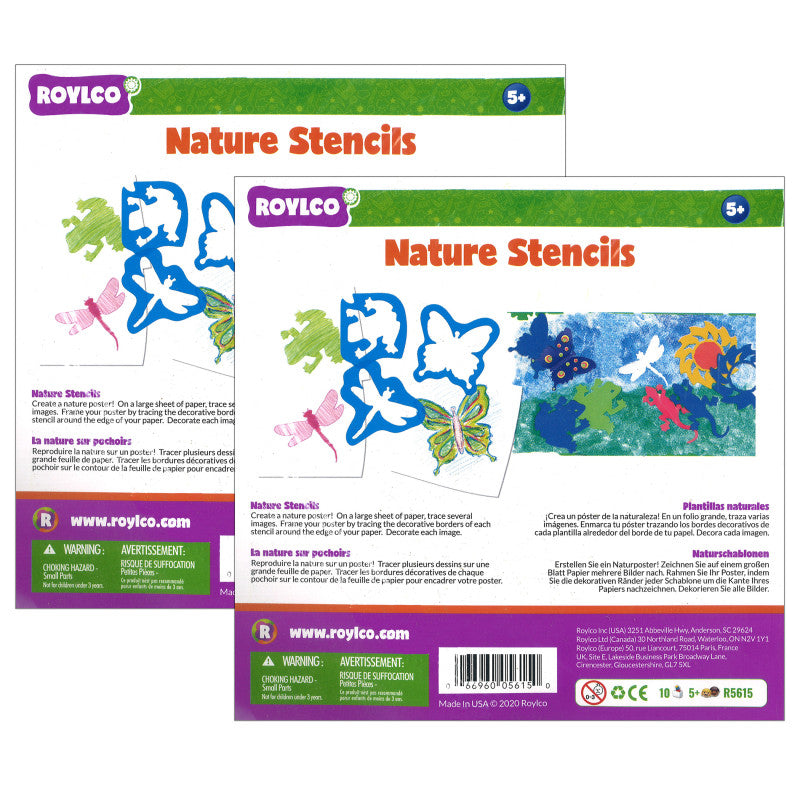 ROYLCO - Nature Stencils, 2 Packs