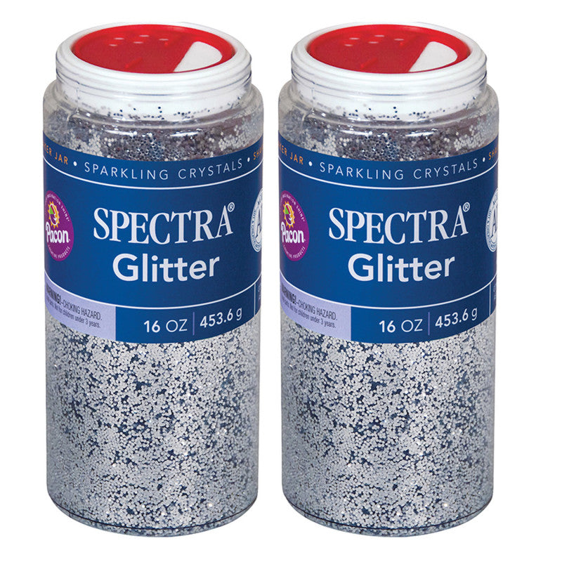 SPECTRA - Glitter, Silver, 1 lb. Per Jar, 2 Jars