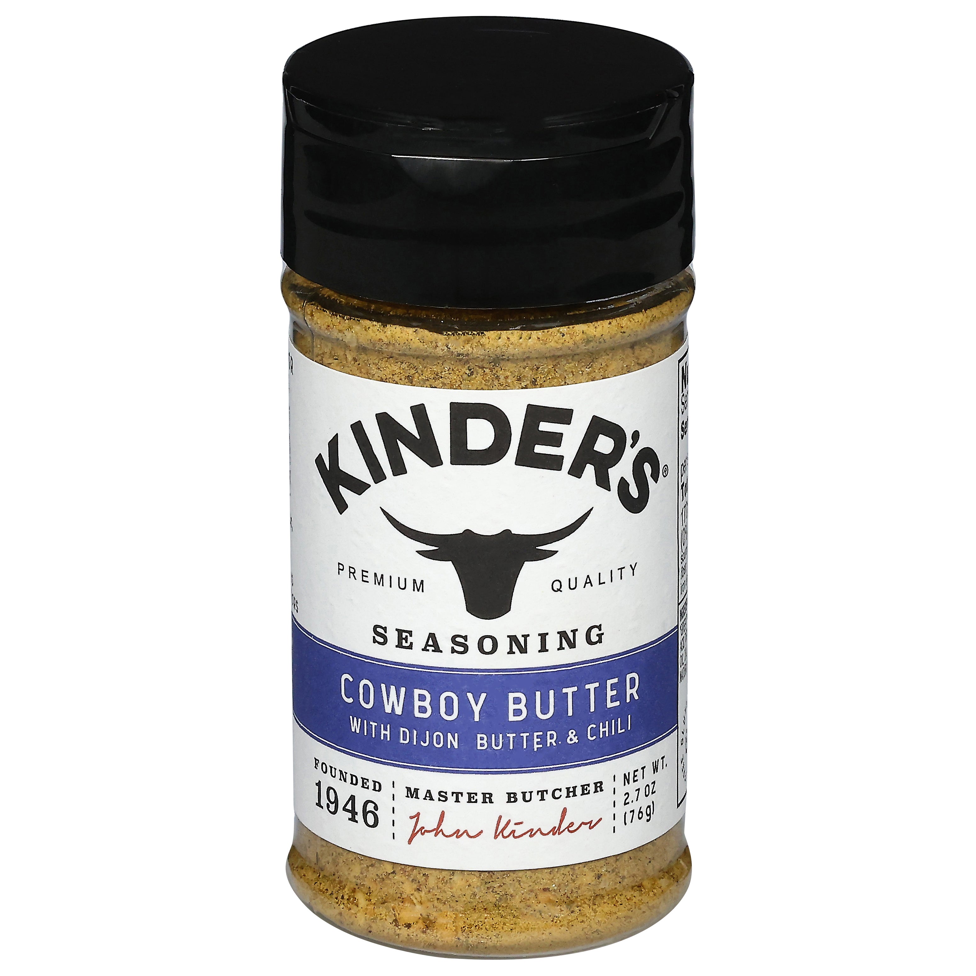 Kinder's Cowboy Butter with Dijon, Butter & Chili Seasoning 2.7 oz - Case of 8