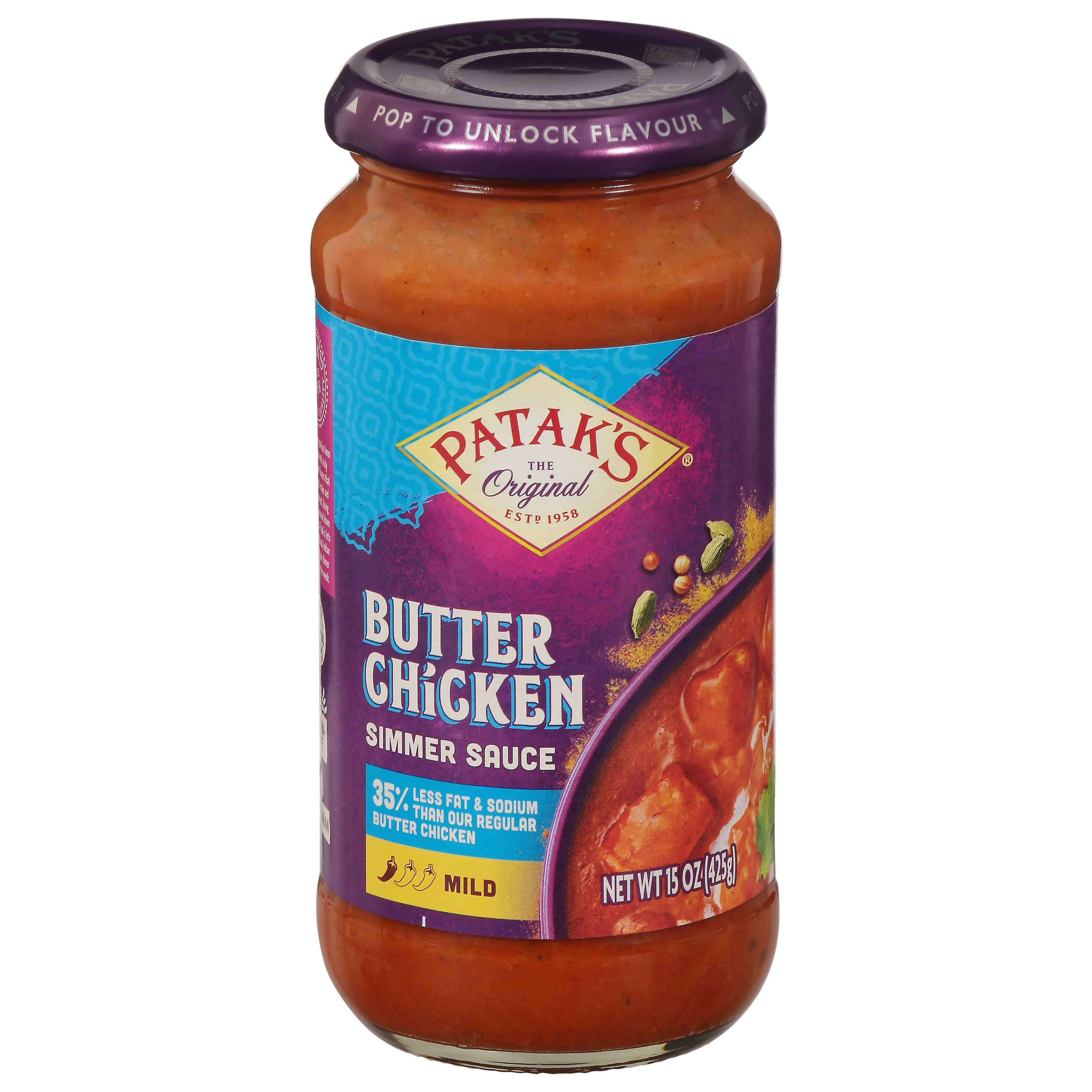 Patak's Mild Butter Chicken Simmer Sauce 15 oz - Case of 6