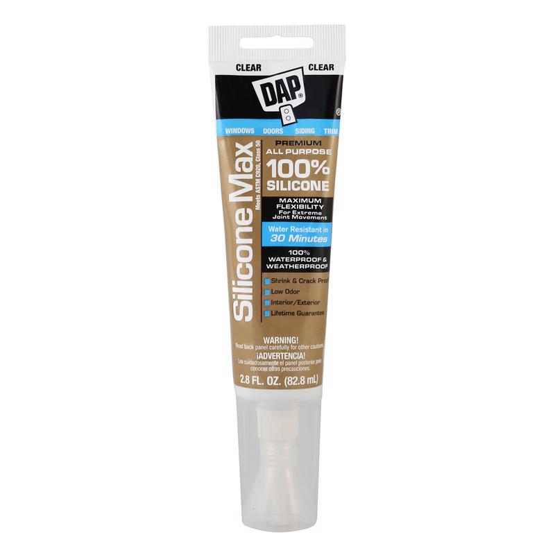 DAP - Dap Silicone Max Clear Silicone All Purpose Sealant 2.8 oz - Case of 12