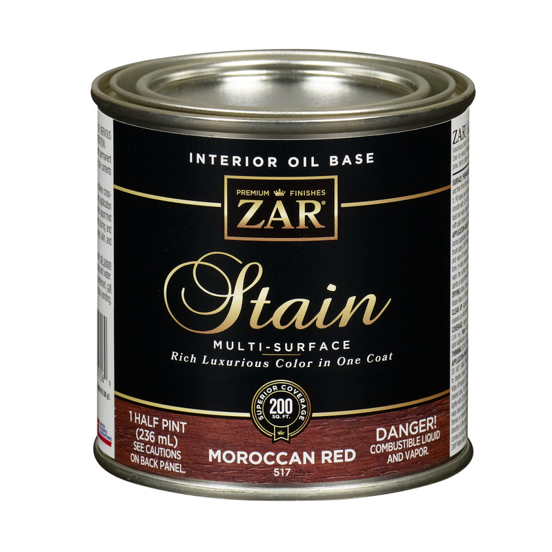 ZAR - ZAR Semi-Transparent Moroccan Red Oil-Based Polyurethane Wood Stain 0.5 pt - Case of 6
