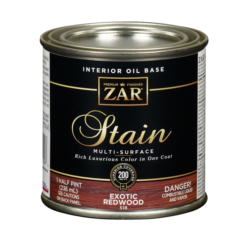 ZAR - ZAR Semi-Transparent Exotic Redwood Oil-Based Polyurethane Wood Stain 0.5 pt - Case of 6
