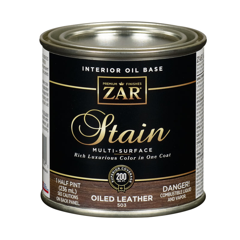 ZAR - ZAR Semi-Transparent Oiled Leather Oil-Based Polyurethane Wood Stain 0.5 pt - Case of 6