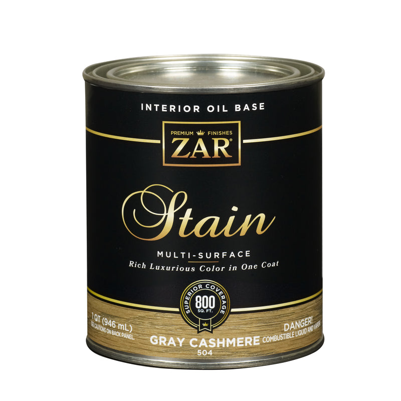 ZAR - ZAR Semi-Transparent Gray Cashmere Oil-Based Polyurethane Wood Stain 1 qt - Case of 4