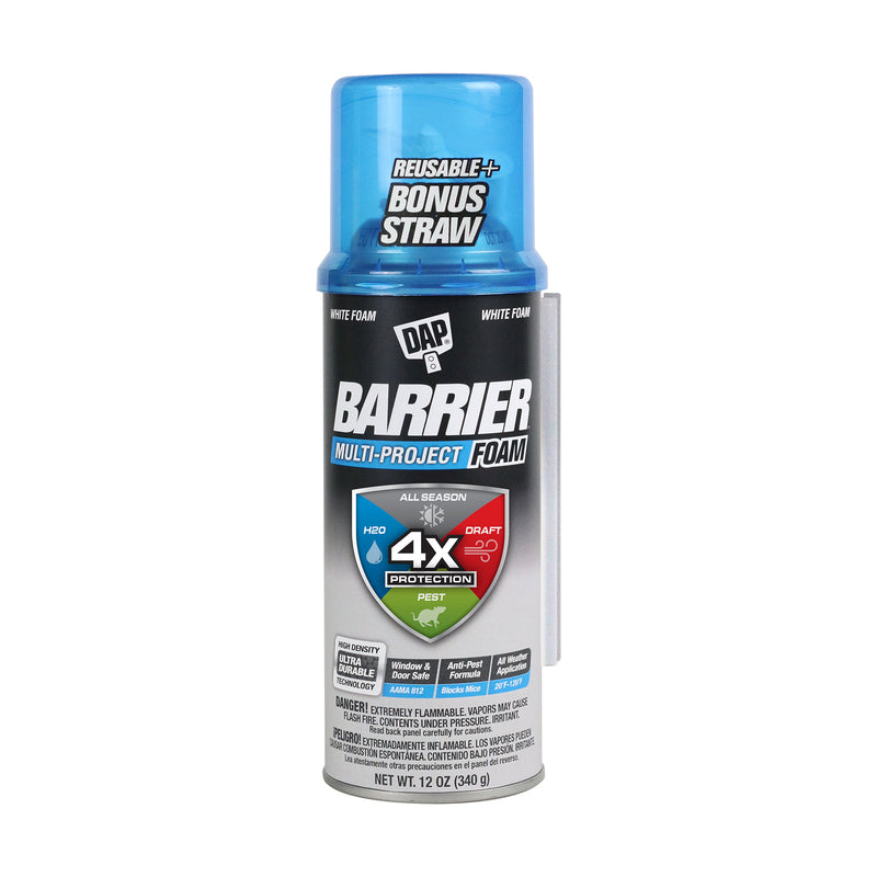 DAP - DAP Barrier Foam White Polyurethane Foam Multipurpose Barrier Foam 12 oz - Case of 12