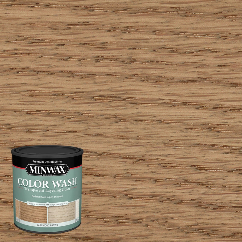 MINWAX - Minwax Color Wash Transparent Barnwood Brown Water-Based Wood Stain 1 qt - Case of 4