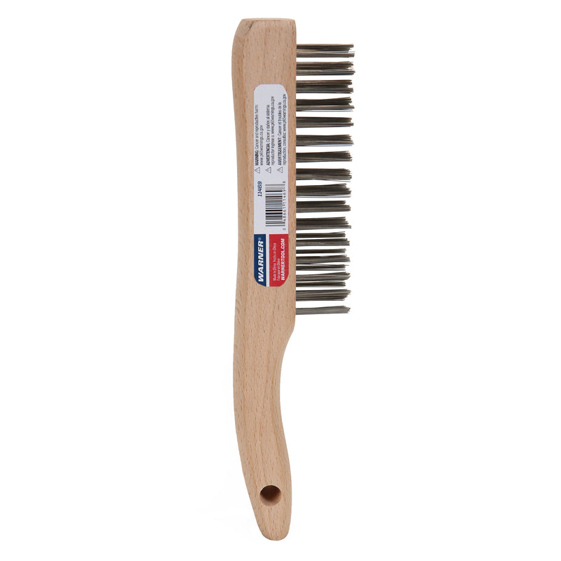 WARNER - Warner 4 in. W X 10 in. L Stainless Steel Wire Brush - Case of 6