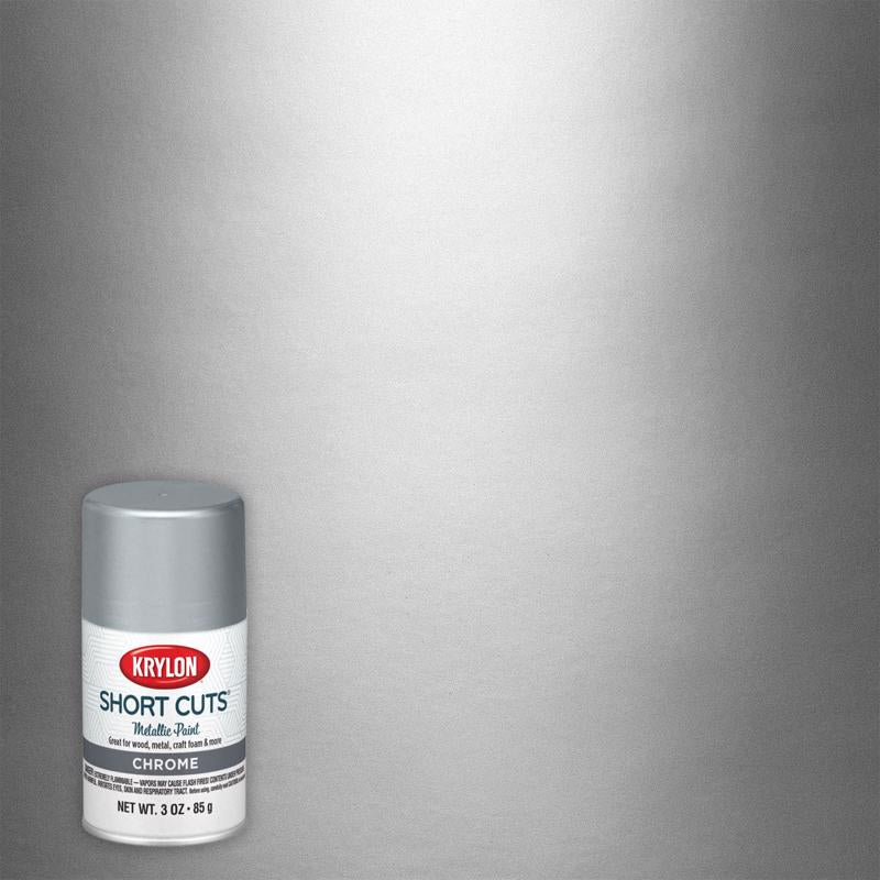 KRYLON - Krylon Short Cuts Metallic Chrome Spray Paint 3 oz - Case of 6