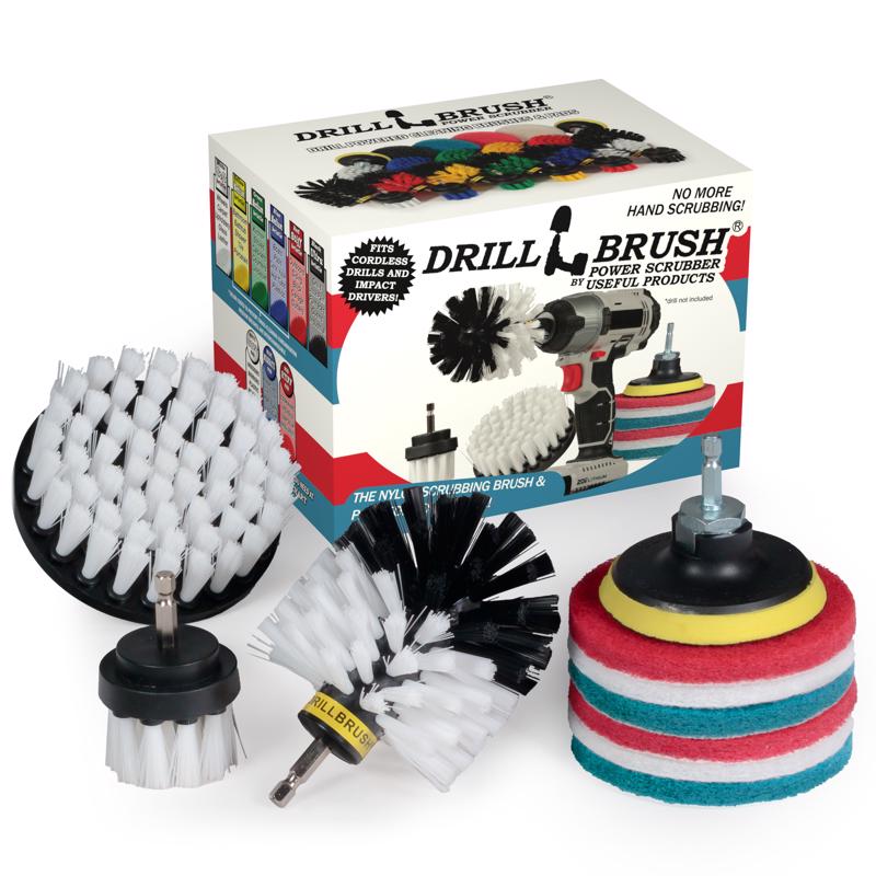 DRILLBRUSH - Drillbrush 4 in. W Soft/Medium Bristle Metal Handle Drill Brush Set