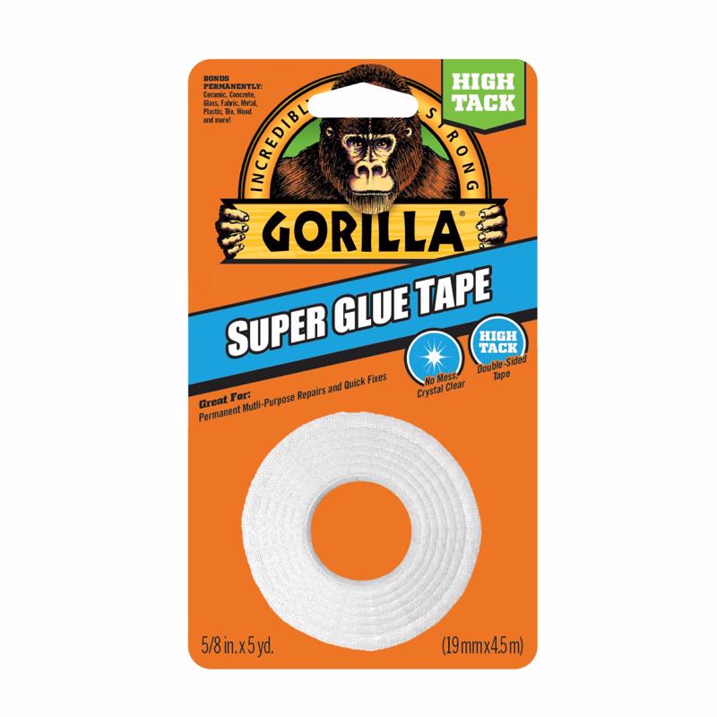 GORILA - Gorila Super Glue Double Sided 5/8 in. W X 20 yd L Double Sided Tape White - Case of 6