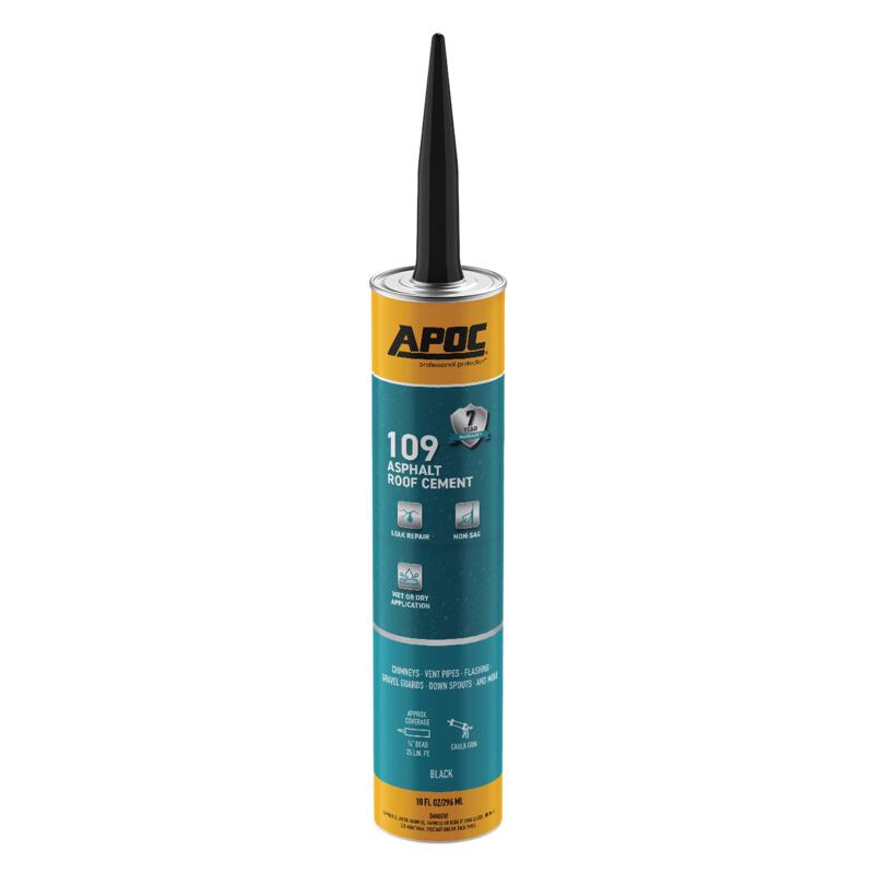 APOC - APOC Black Asphalt Roof Cement 10 oz - Case of 12