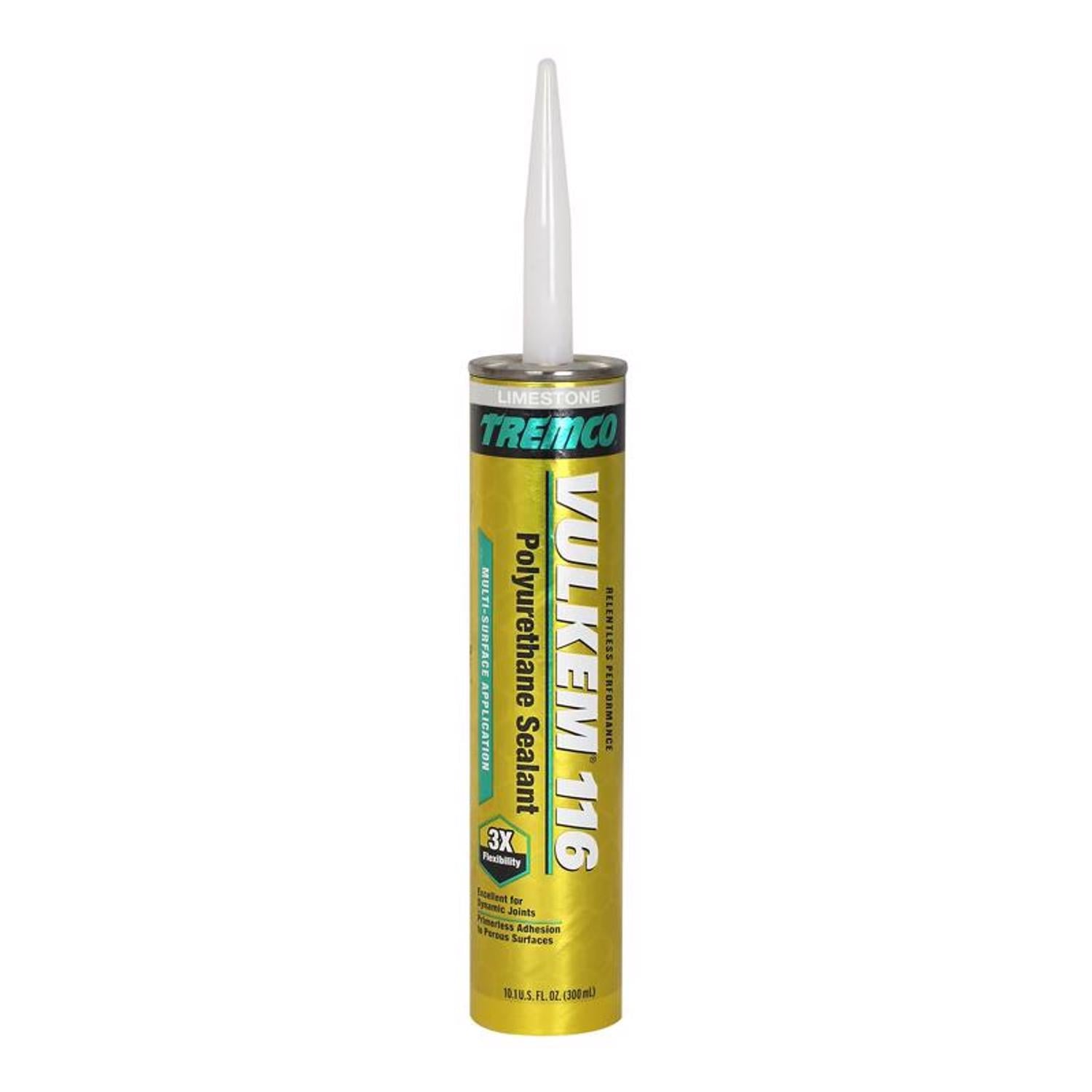 Vulkem 116 Limestone Polyurethane Window and Door Caulk Sealant 10.1 fl. oz. - Case of 12