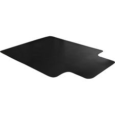Advantagemat® Black Vinyl Lipped Chair Mat for Hard Floor - 45" x 53"