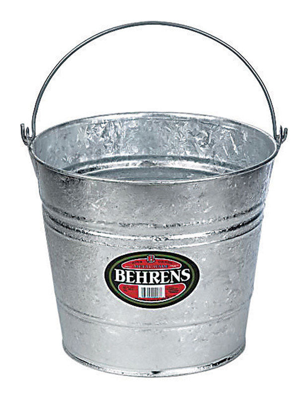 BEHRENS - Behrens Hot Dipped 14 qt Galvanized Pail Gray