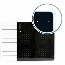Viztex® Glacier White & Black Plan & Grid Glass Dry Erase Board - 17" x 23"