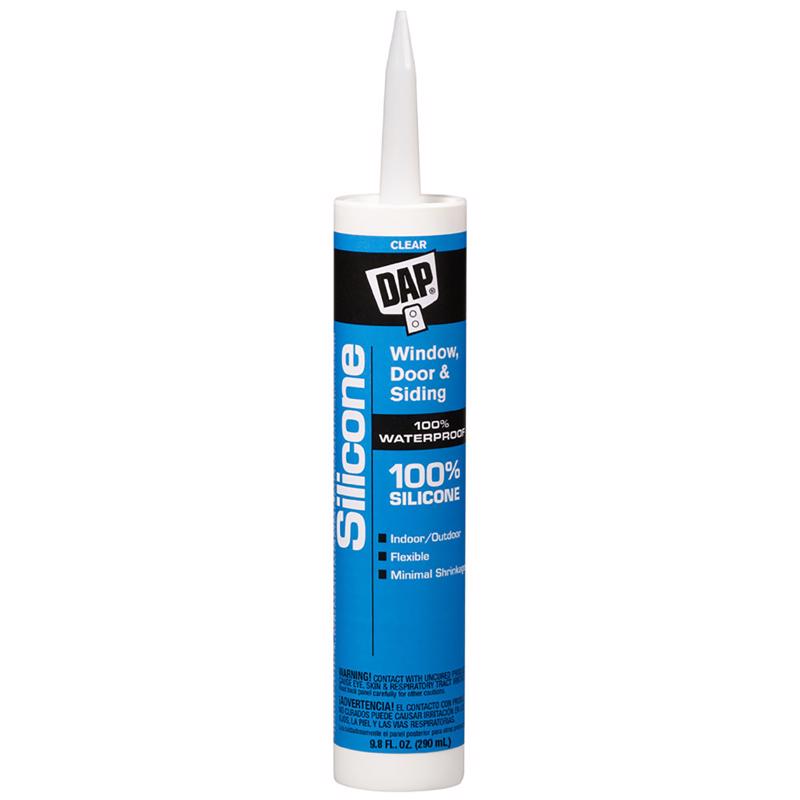 DAP - DAP Clear Silicone Rubber Door/Siding/ Window Sealant 9.8 oz - Case of 12