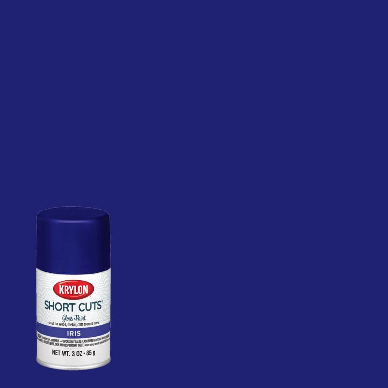 KRYLON - Krylon Short Cuts Gloss Iris Spray Paint 3 oz - Case of 6