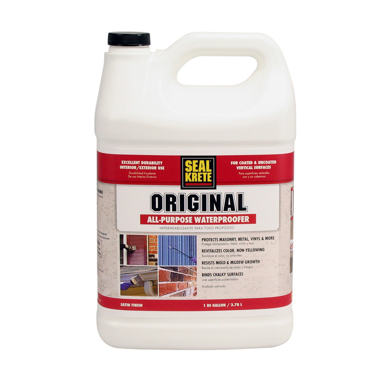 Seal-Krete Original Satin Clear Water-Based Brick and Masonry Sealer 1 - Case of 4