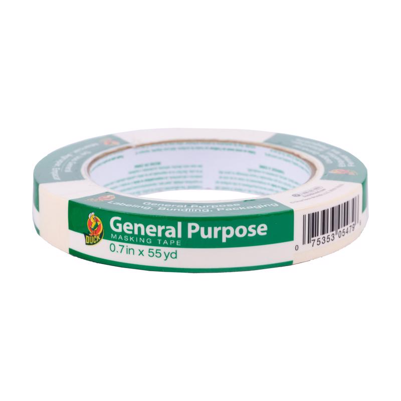 DUCK - Duck 0.7 in. W X 60 yd L Beige High Strength Masking Tape 1 pk - Case of 24