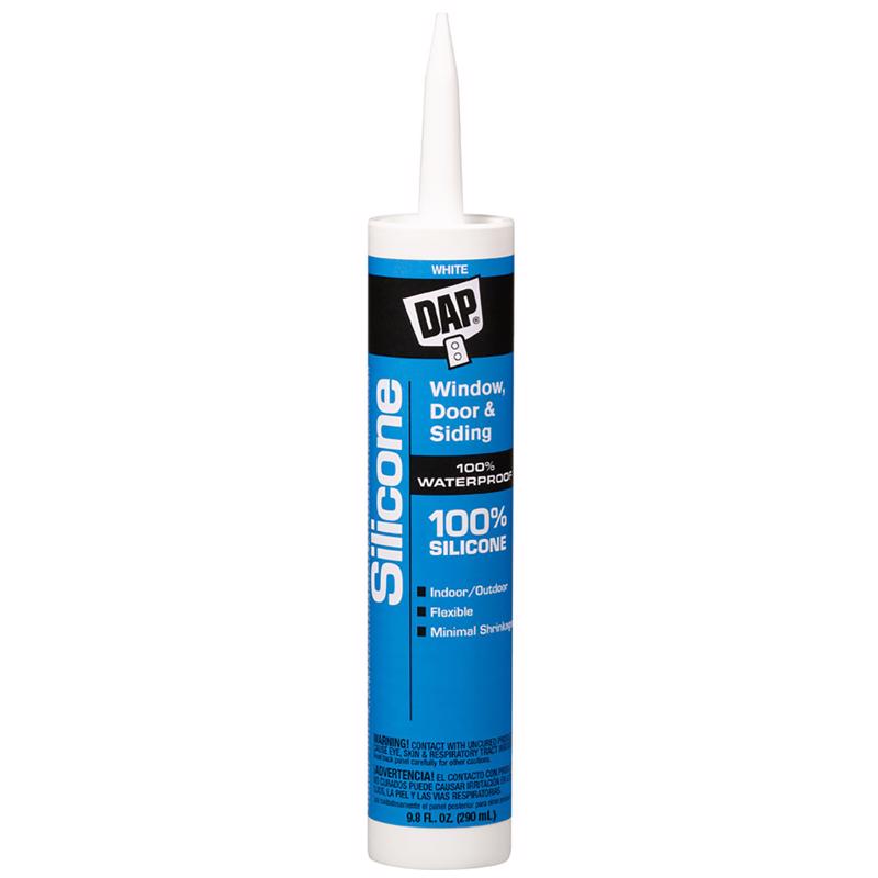 DAP - DAP White Silicone Door/Siding/ Window Sealant 9.8 oz - Case of 12