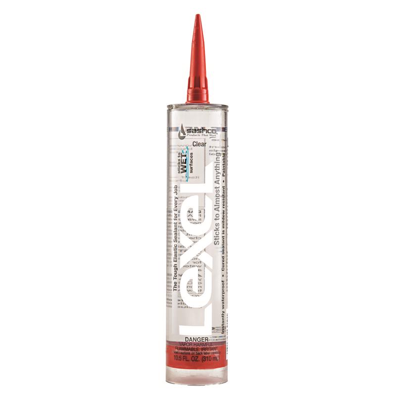 LEXEL - Sashco Lexel Clear Synthetic Rubber All Purpose Caulk 10.5 oz - Case of 12