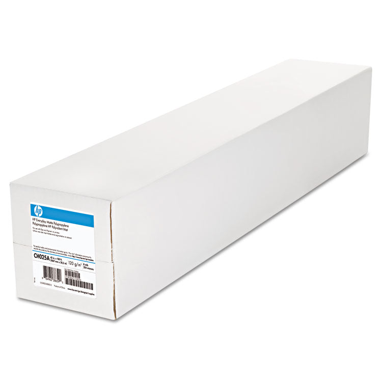 HP - Everyday Matte Polypropylene Roll Film, 2" Core, 8 mil, 42" x 100 ft, White, 2/Pack