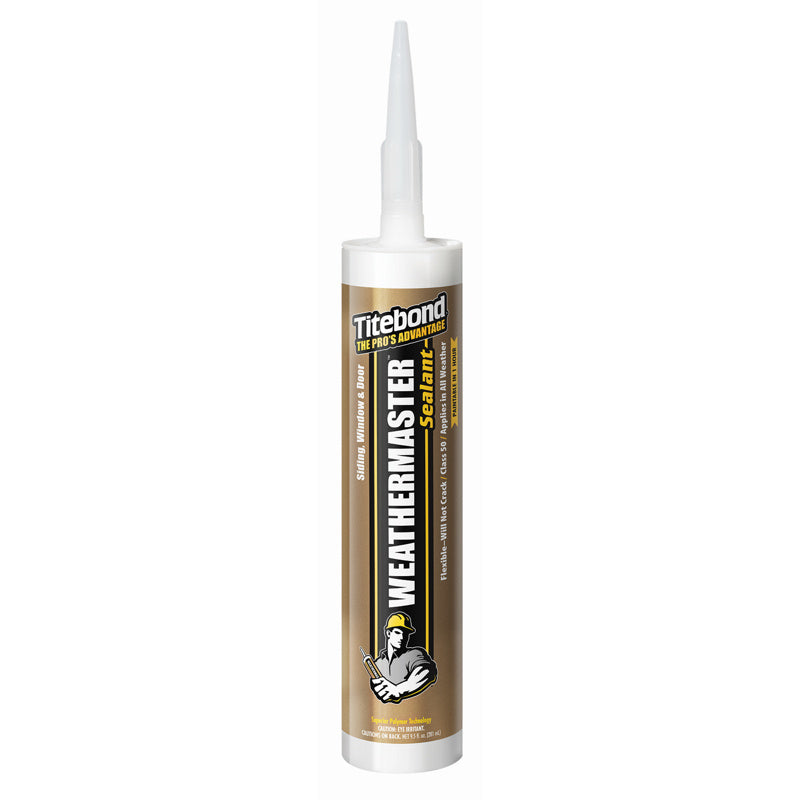 WEATHERMASTER - Titebond WeatherMaster White Elastomeric Polymers Door/Siding/ Window Sealant 9.5 oz - Case of 12