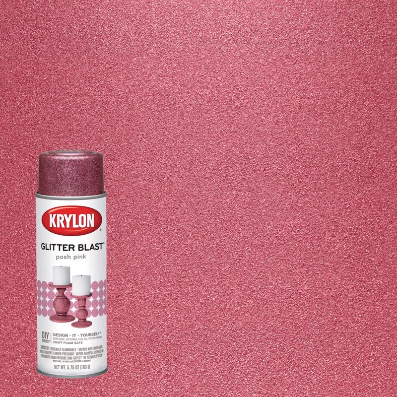 KRYLON - Krylon Glitter Blast Posh Pink Spray Paint 5.75 oz - Case of 6