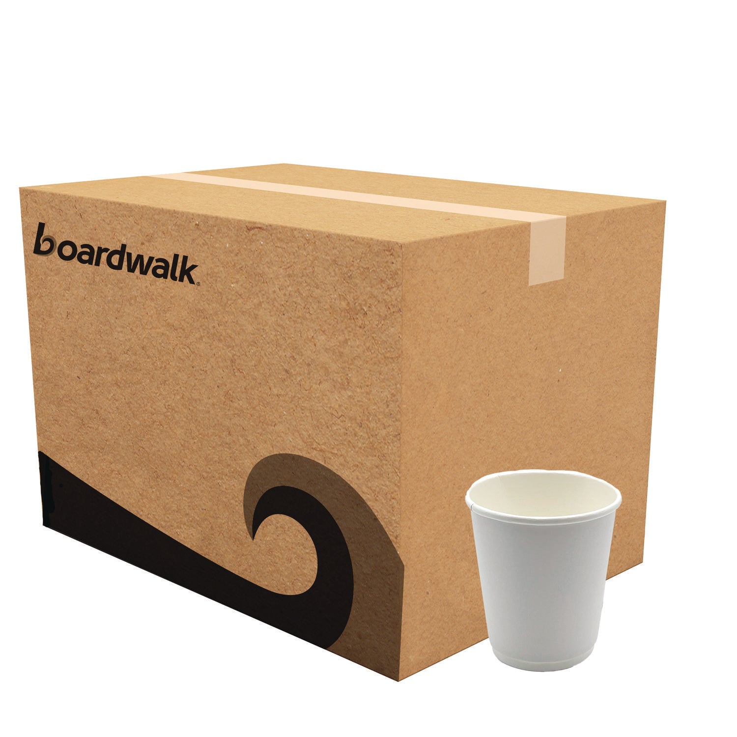 Paper Hot Cups, Double-Walled, 8 oz, White, 25/Pack