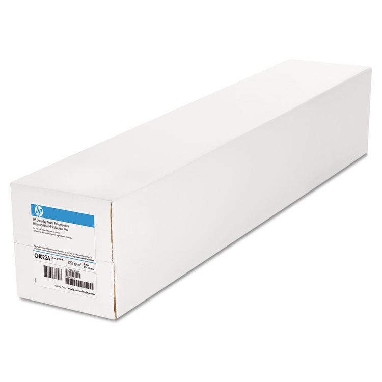 HP - Everyday Matte Polypropylene Roll Film, 2" Core, 8 mil, 36" x 100 ft, White