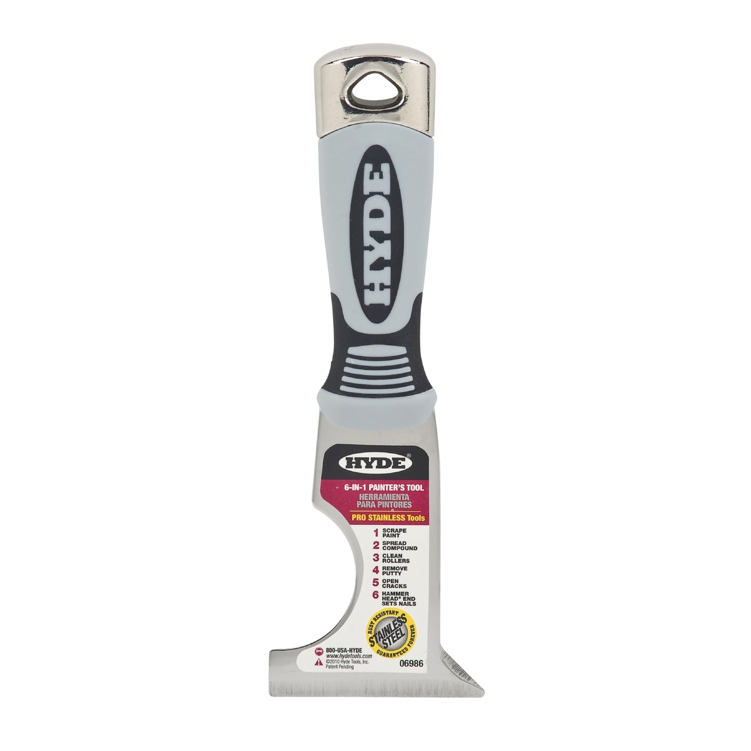 Hyde 2-1/2 in. W Stainless Steel 6-in-1 Painter's Tool - Case of 5