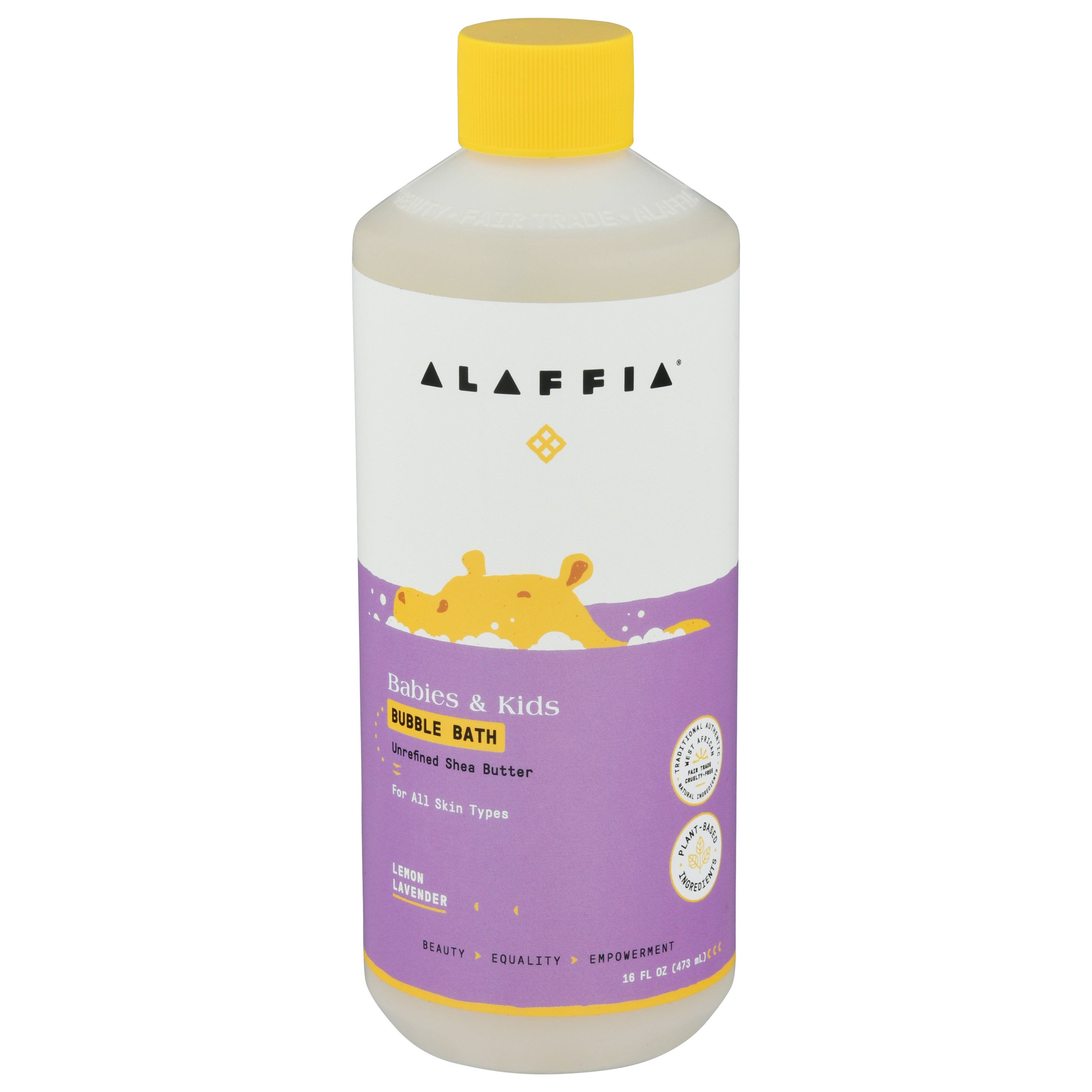 Alaffia Babies & Kids Lemon Lavender Bubble Bath 16 fl oz - Case of 1