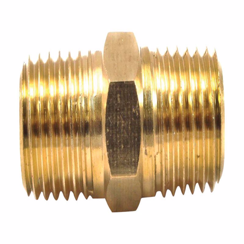 FORNEY - Forney Brass Coupling 1/4 in. Male X 1/4 in. Male 1 pc