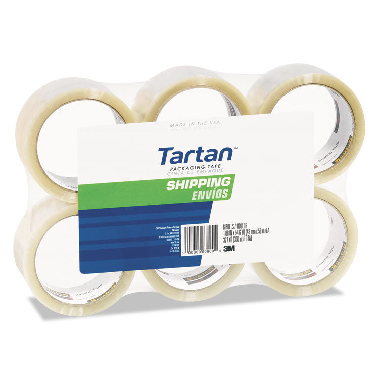 Tartan - 3710 Packaging Tape, 3" Core, 1.88" x 54.6 yds, Clear, 6/Pack