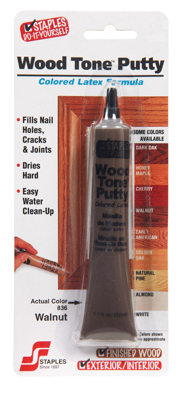 STAPLES - Staples Wood Tone Walnut Colored Latex Putty 1.1 oz