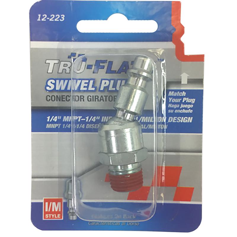 TRU-FLATE - Tru-Flate Anodized Aircraft Aluminum Swivel Plug 1/4 in. IM 1 pc