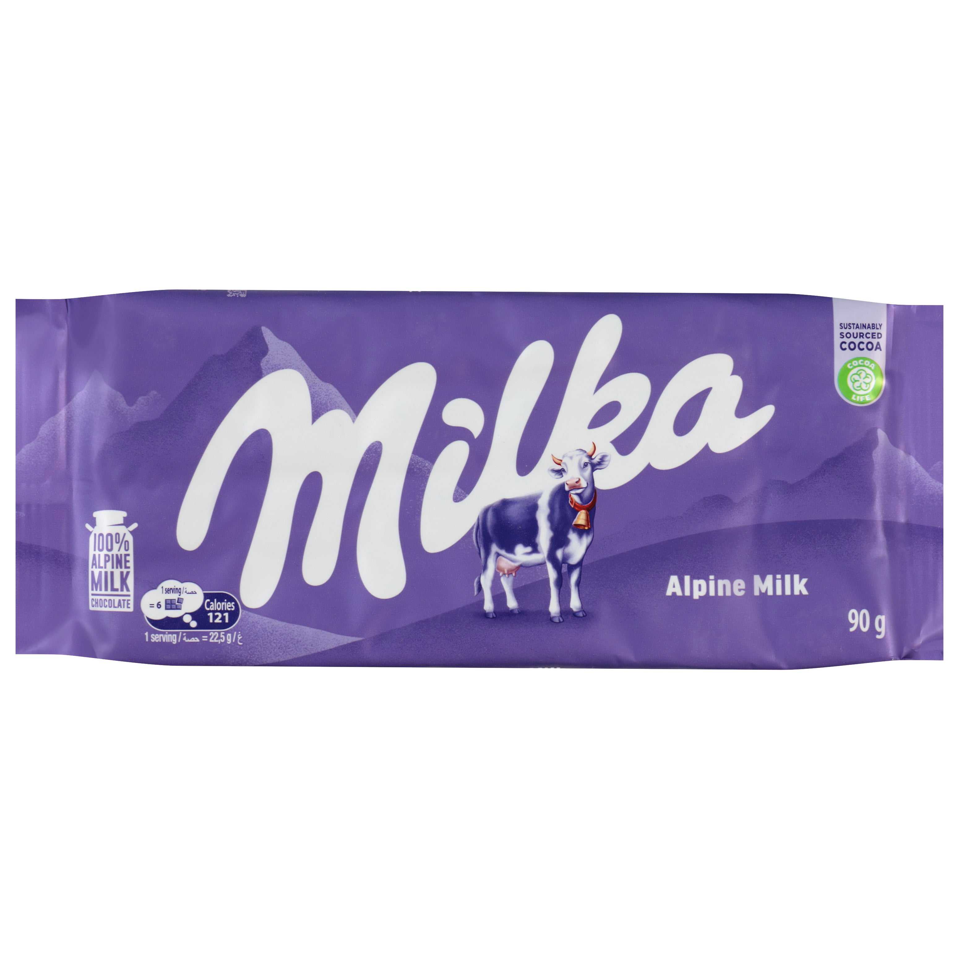 Milka Alpine Milk Chocolate 90 g - Case of 25