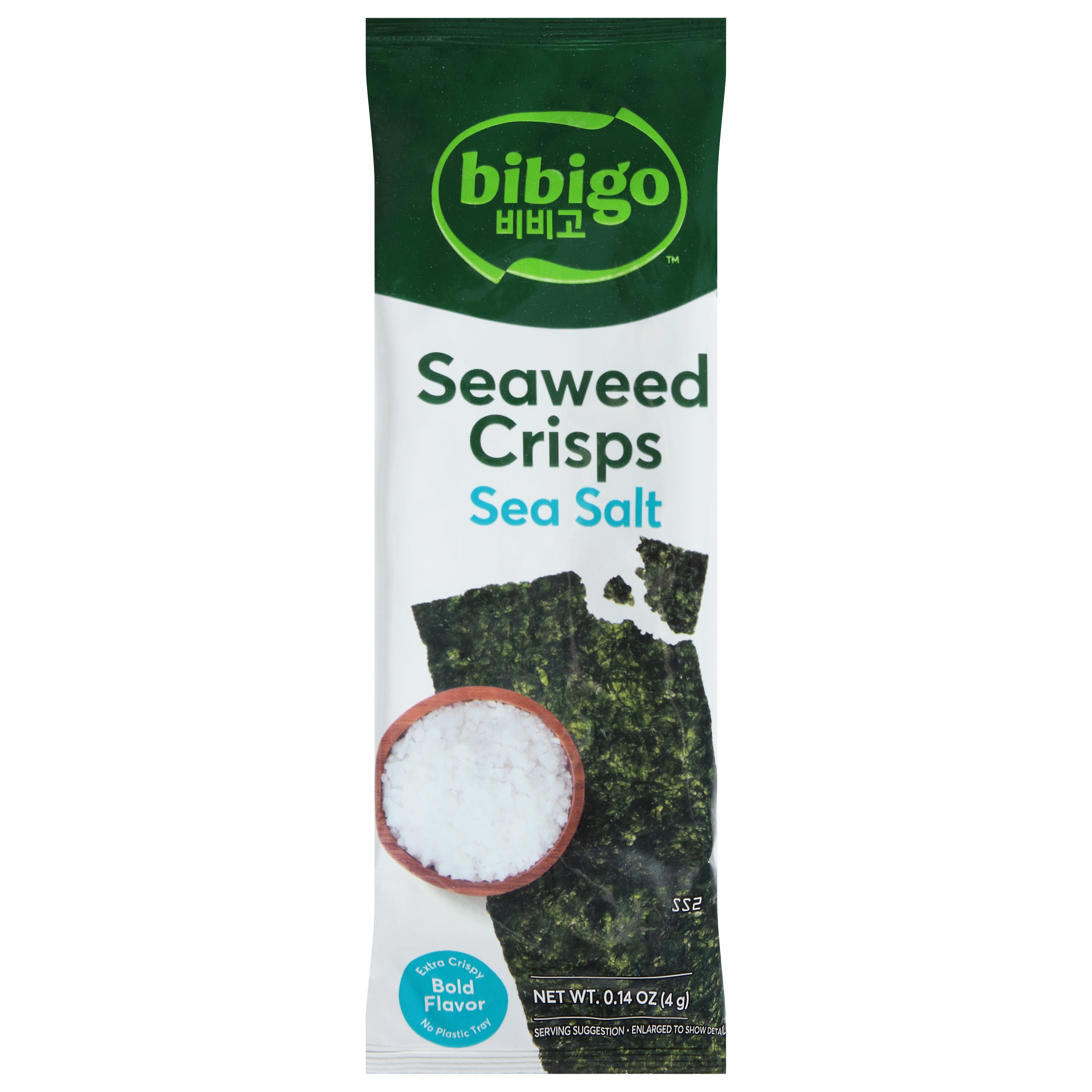 Bibigo Sea Salt Seaweed Crisps 0.14 oz - Case of 12