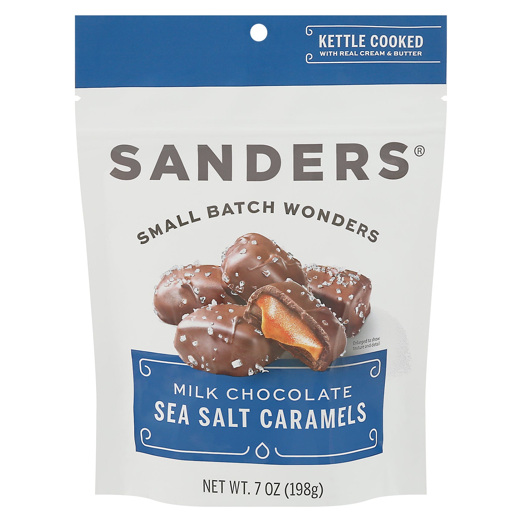 Sanders Milk Chocolate Sea Salt Caramels 7 oz - Case of 6
