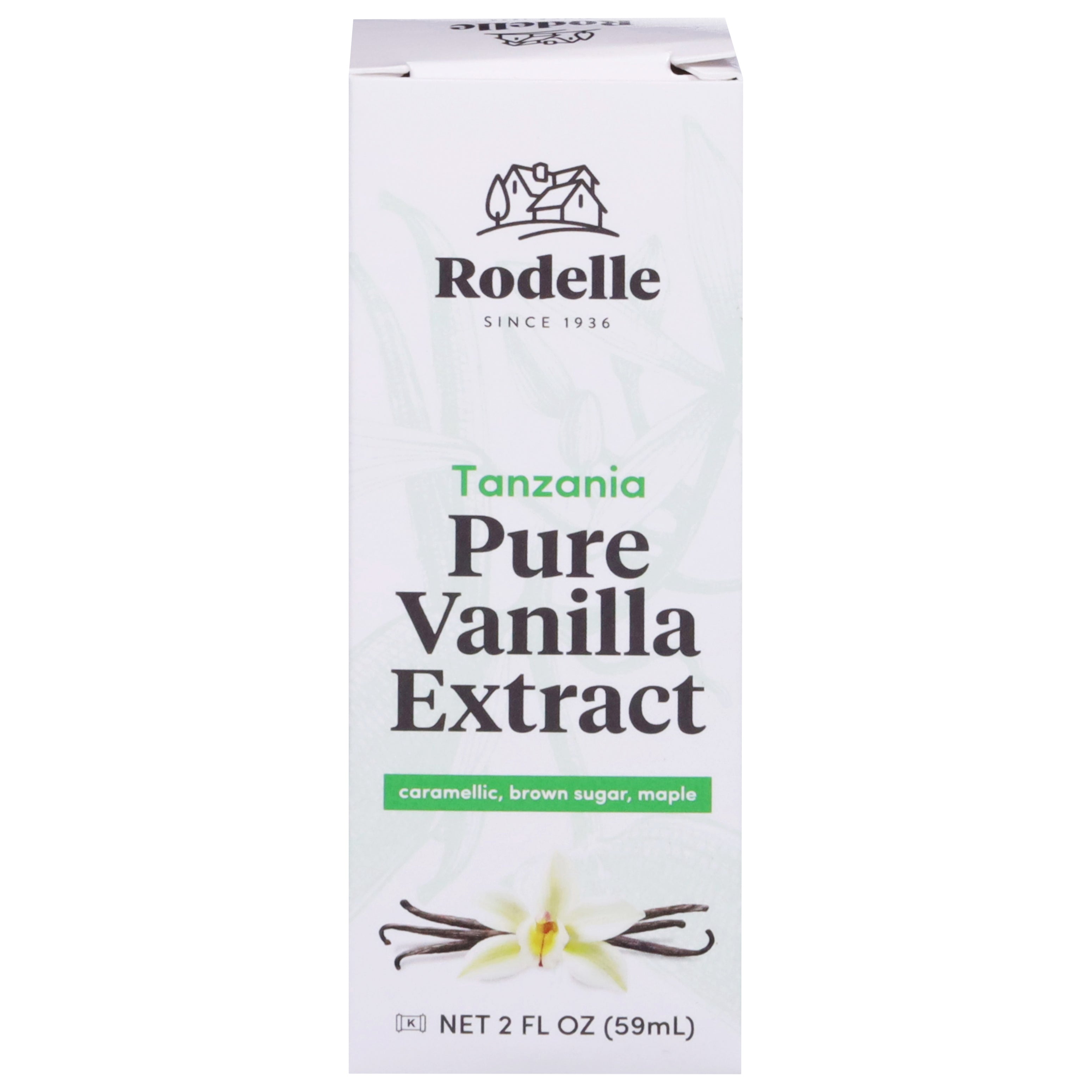 Rodelle Tanzania Pure Vanilla Extract 2 fl oz - Case of 6