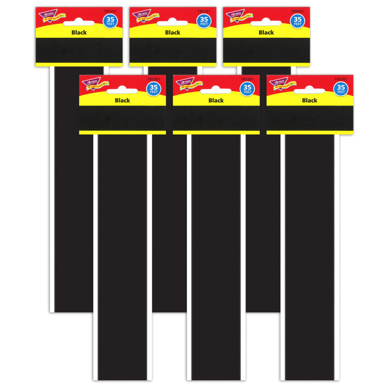 TREND - Black Bolder Borders®, 35.75' Per Pack, 6 Packs