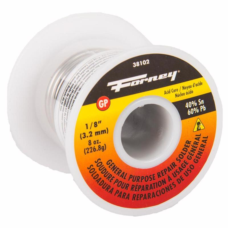 FORNEY - Forney 8 oz Solid Wire Solder 0.13 in. D Tin/Lead 40/60 1 pc
