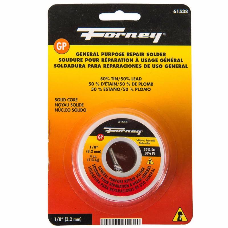 FORNEY - Forney 4 oz Solid Wire Solder 0.13 in. D Tin/Lead 50/50 1 pc