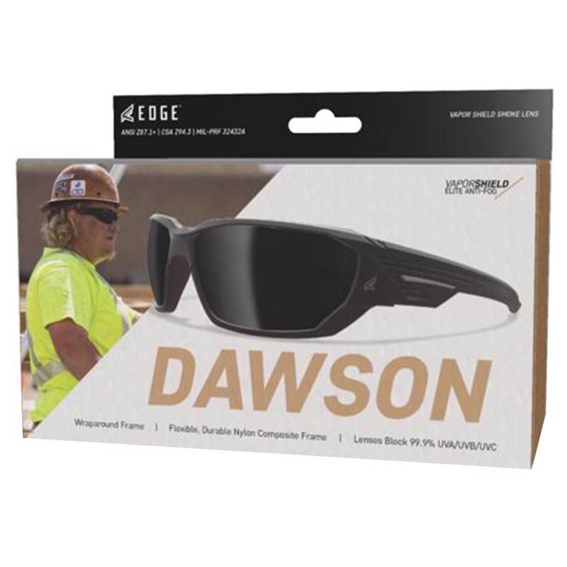 EDGE - Edge Dawson Anti-Fog Safety Glasses Smoke Lens Black Frame 1 pk