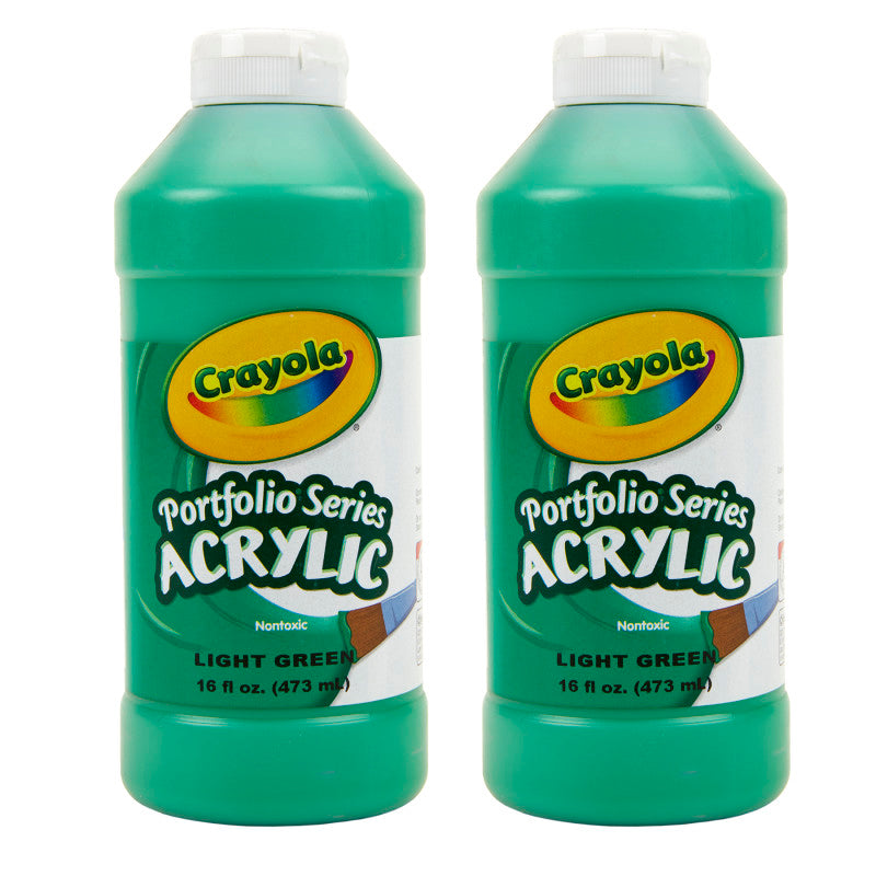 Portfolio Series Acrylic Paint, 16 oz., Light Green, Pack of 2
