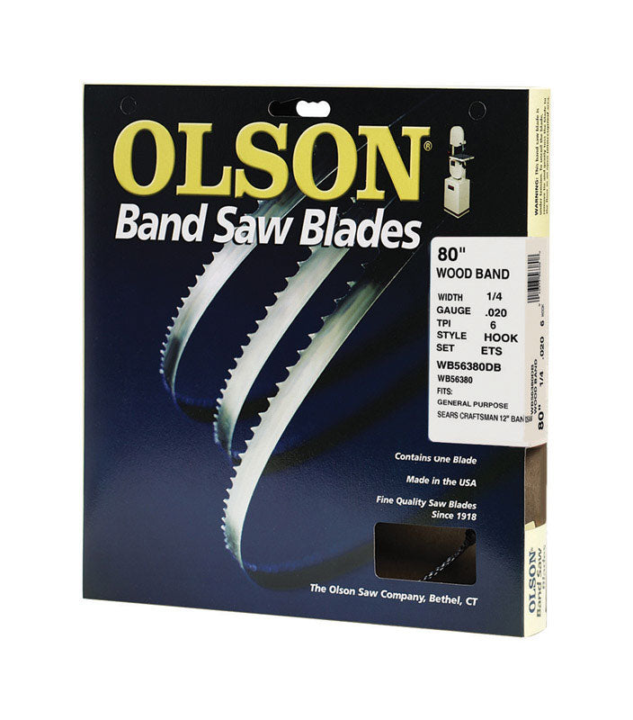 OLSON - Olson 80 in. L X 0.25 in. W Carbon Steel Band Saw Blade 6 TPI Skip teeth 1 pk
