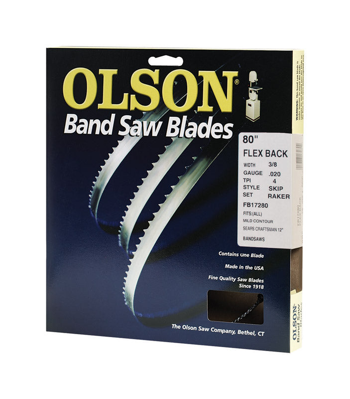 OLSON - Olson 80 in. L X 0.4 in. W Carbon Steel Band Saw Blade 4 TPI Skip teeth 1 pk